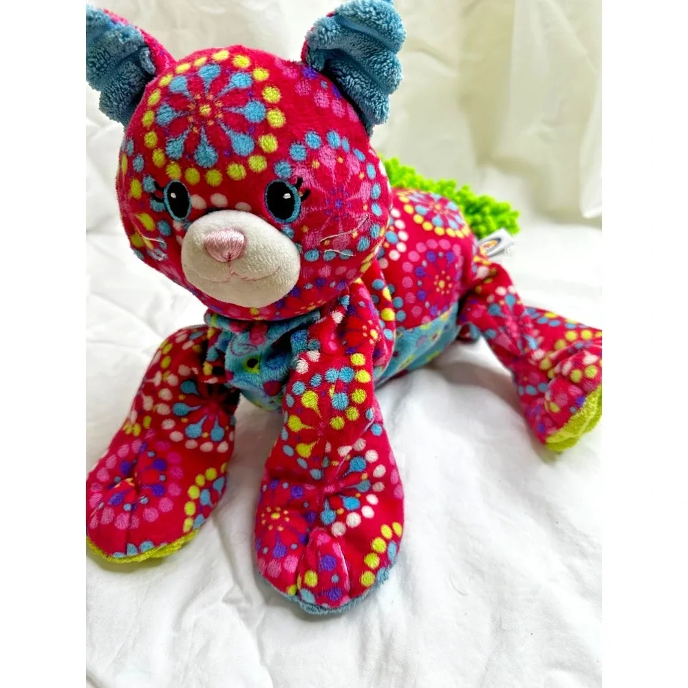 Mary Meyer Kitty Cat Print Pizzazz Raspberry Plush 10